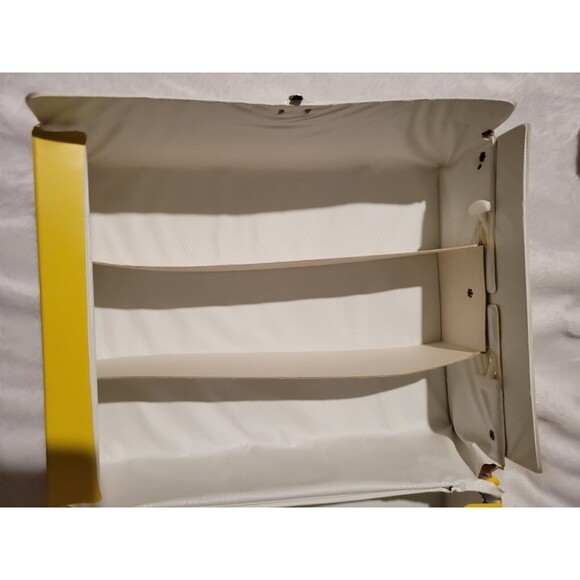 1980s Tara Toy Corp Fashion Doll Trunk Yellow Barbie Jem Sindy Holds 3 Dolls - Picture 9 of 11